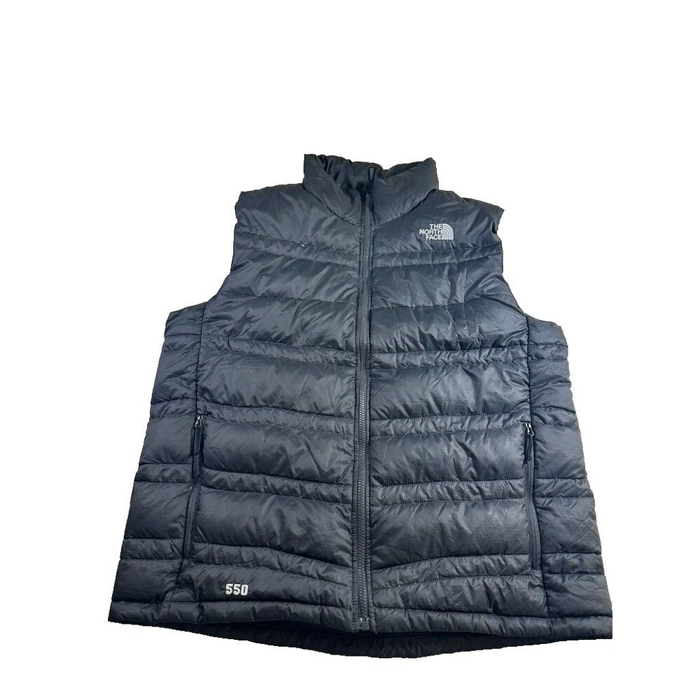 North Face Vest Mens Large TNF Nupste 550 Goose Down Full Zip Puffer Outdoors